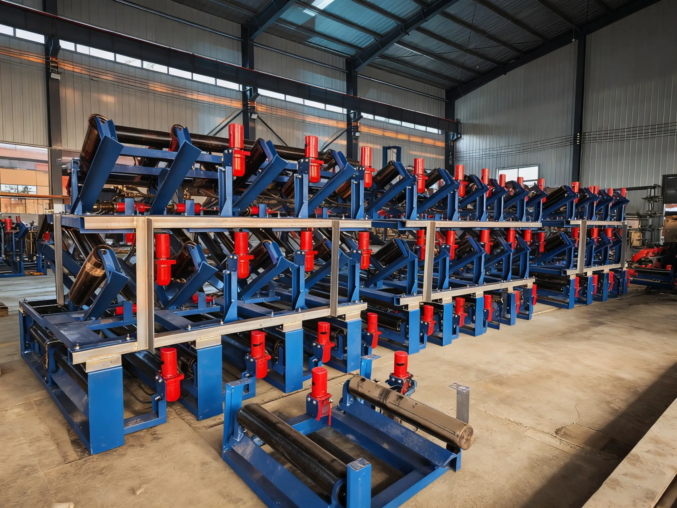 hydraulic-self-aligning-idler-roller-side-view